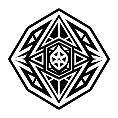 soyut geometrik elementlerin siyah simgesi