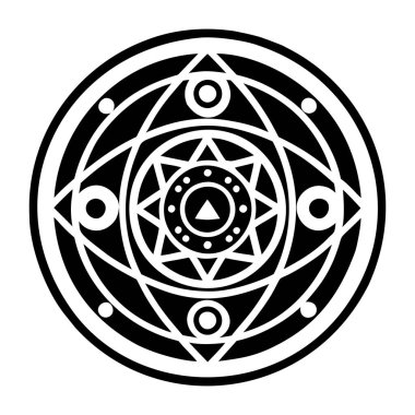 Ayın kutsal geometrisi. vektör illüstrasyonu