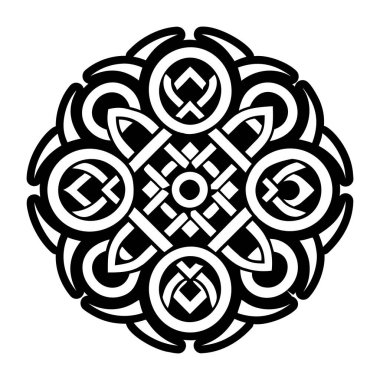 siyah ve beyaz yuvarlak tasarım elementleri. vektör illüstrasyonu