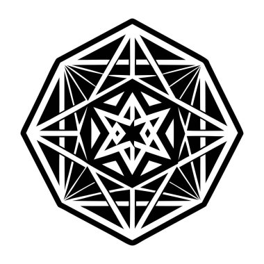 siyah ve beyaz soyut geometrik desen, vektör tasarımı