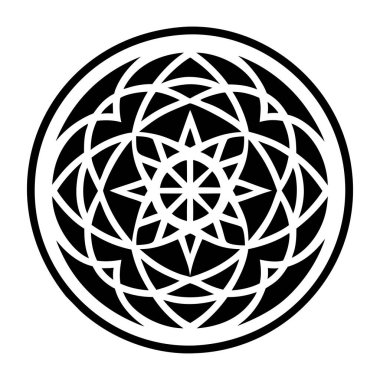 Ruhanilik ve sağlık için kutsal geometri sembolünün vektör çizimi