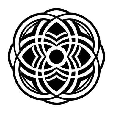 Soyut çiçek tasarım öğesi