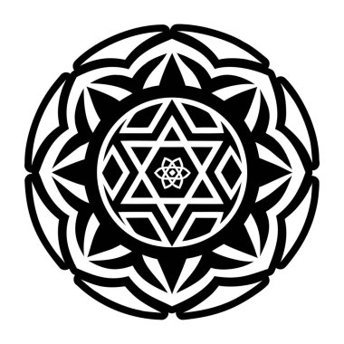 black and white mandala for coloring book