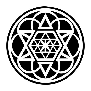 Kutsal geometri sembolünün vektör illüstrasyonu