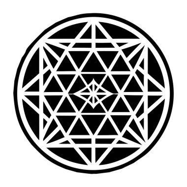 siyah ve beyaz mandala tasarımı. vektör illüstrasyonu