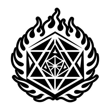 Yıldızlı bir pentagramın vektör çizimi