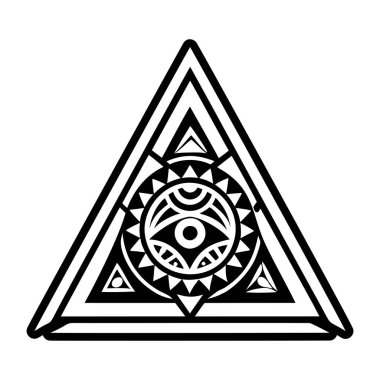 Kutsal geometrinin kutsal geometrik örüntüsünün siyah ve beyaz vektör sanatı