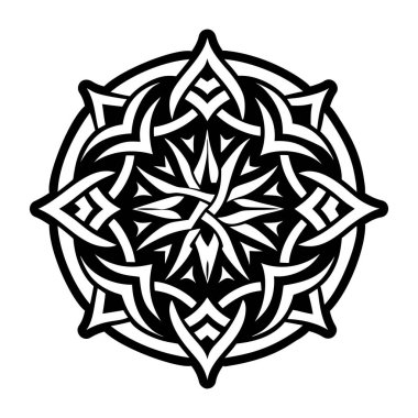 Mandala 'nın etrafında. dekoratif süs