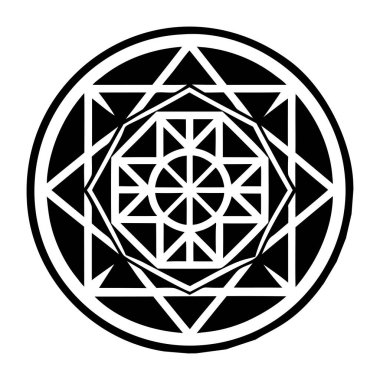 Kutsal bir geometri sembolünün vektör çizimi