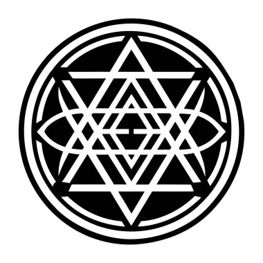 Pentagram simgesi, özet biçimi