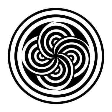 siyah ve beyaz yuvarlak spiral