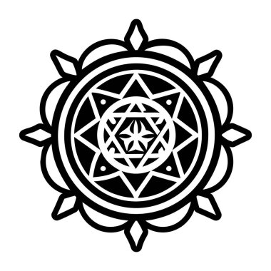 Siyah ve Beyaz Mandala