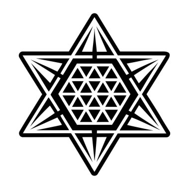 David 'in bir yıldızının vektör çizimi.