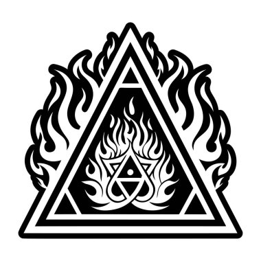 Üçgen sembollü ateş üçgeni
