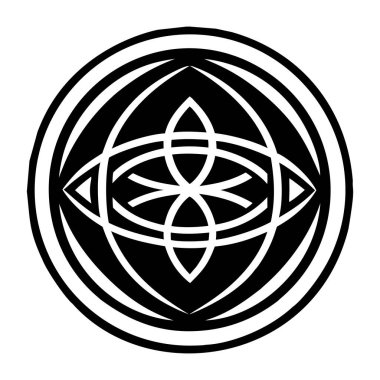 Siyah ve beyaz simgesinin vektör illüstrasyonu