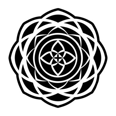 soyut siyah - beyaz - beyaz yuvarlak desen - vektör tasarımı.