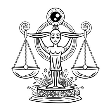 Adalet ve adalet logosunun izole edilmiş bir nesnesi. Stok için adalet ve sistem vektör simgesi koleksiyonu.