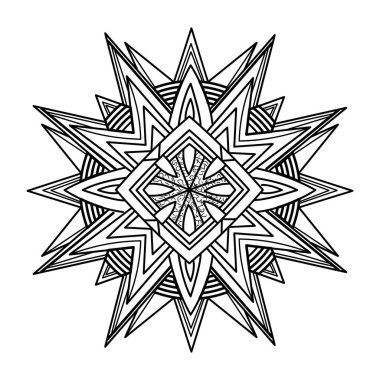 Siyah ve Beyaz Mandala