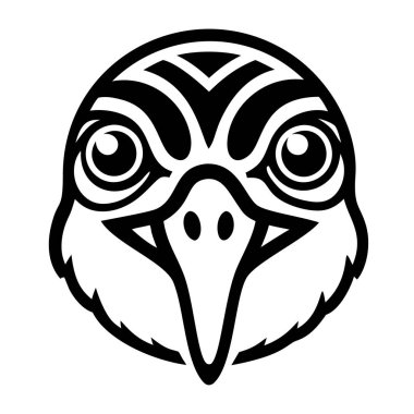 Kartal ikon vektörü. beyaz arkaplanda siyah illüstrasyon