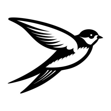 Kuş havada uçuyor.