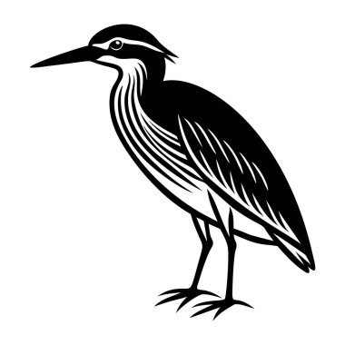 Kuş ve turna işaretinin vektör tasarımı. Stok için kuş ve yaban hayatı vektör simgesi kümesi.