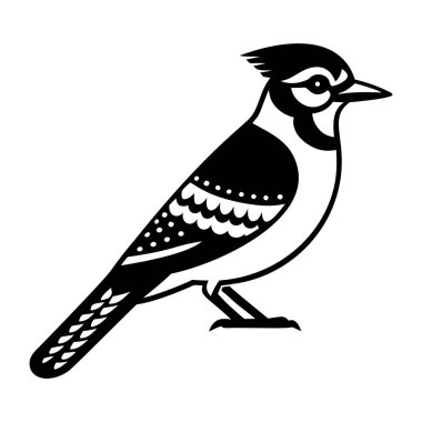 Beyaz arkaplandaki kuşun vektör görüntüsü.