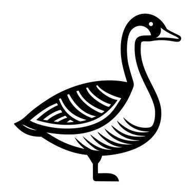 Kaz simgesi, basit vektör çizimi