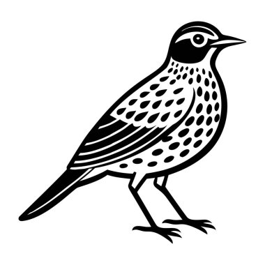 Kuş vektör simgesi. çizgi film vektör logosu beyaz arkaplan kuşunda izole edildi.