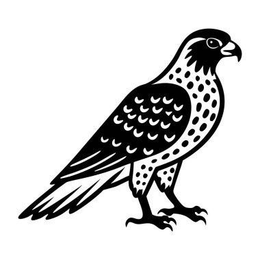 kartalın siyah ve beyaz vektör çizimi