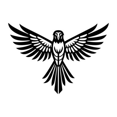 Kuş kanadı logo vektör şablonu