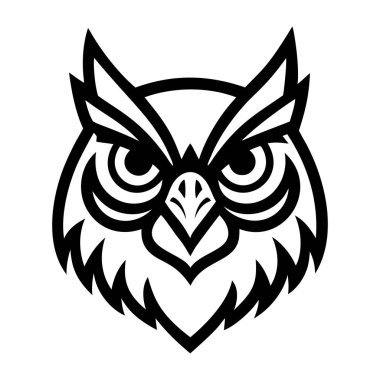 Baykuş kuş simgesi, basit stil