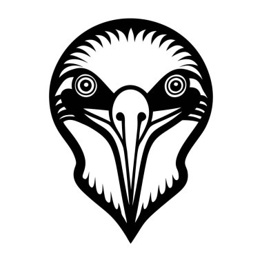 kartal başlı logo tasarımı vektör çizimi