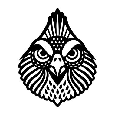 Baykuş vektör simgesi. Beyaz arkaplan baykuşunda özet çizimi logosu izole edildi.