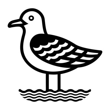 Ördek ikonu. Ağ için ördek vektör simgelerinin basit çizimi