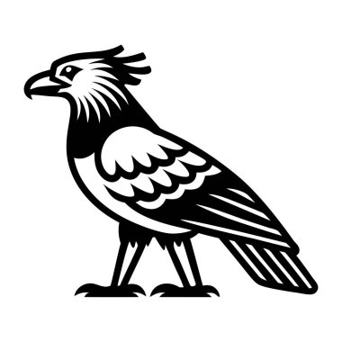 Siyah bir kuş silueti