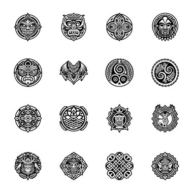 bir grup kabile etnik simgesi