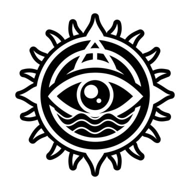 Güneş göz simgesi, dış hat biçimi
