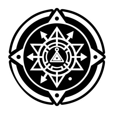 Kutsal geometri simgesinin vektör illüstrasyonu