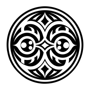 Siyah ve beyaz renkli Kelt düğümü