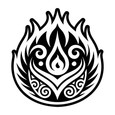vektör mandala siyah kabile süsü