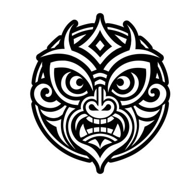 kabile maskesi simgesi, vektör çizimi