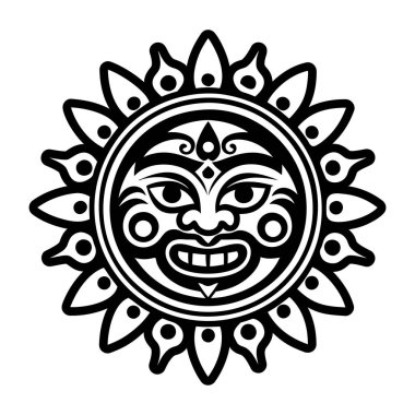 Siyah beyaz çizgi film arkaplanının vektör çizimi