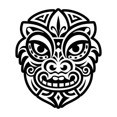 kabile maskesi, el çizimi illüstrasyon, vektör