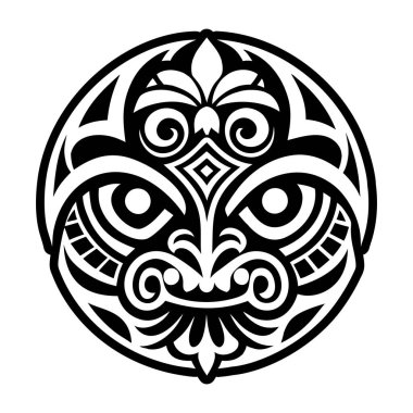 Beyaz arkaplanda vektör kabile maskesi.