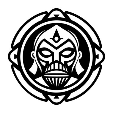 Dövme kafatasının vektör çizimi