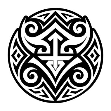 Kabile sanatı elementleriyle vektör kabile süsü.