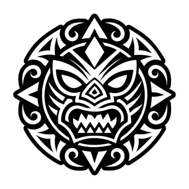 Beyaz arkaplanda vektör kabile maskesi