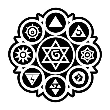 Nilüfer çiçekli kutsal mandala