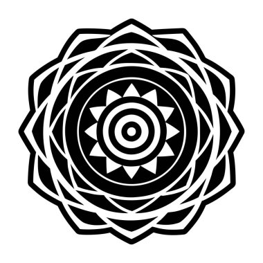 Dairesel desende soyut mandala