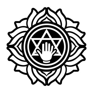 bir yıldızlı bir pentagramın çizgi simgesi